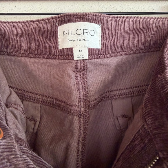Pilcro The Adi Mid-Rise Frayed Relaxed Flare Jeans: Corduroy Edition - Picture 4 of 6